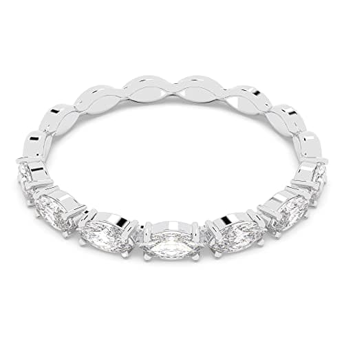 Image of Swarovski Vittore ring, Marquise cut, White, Rhodium plated, 50
