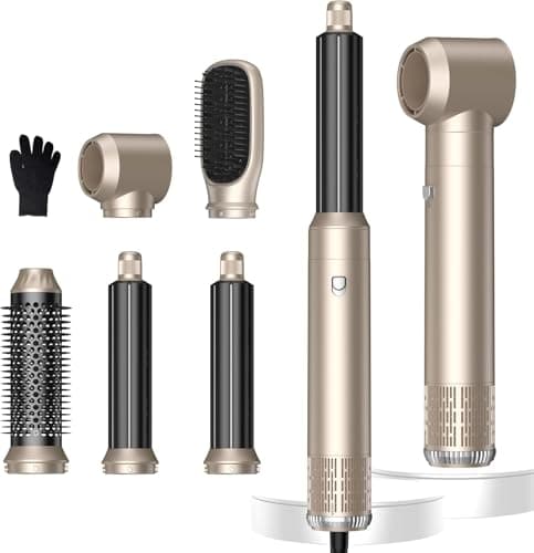 Image of Magic Styler, Hair Styler 5 in 1, 1000W Hair Dryer Brush for Hair Styling, Hot Air Brush for Volumizing, Hair Wrap Dryer Set with Detachable Heads Comb