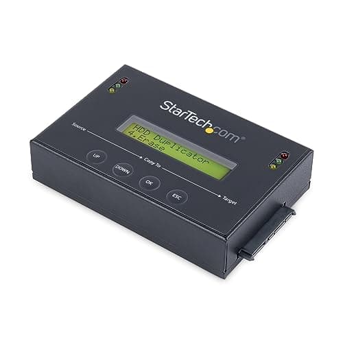 Image of StarTech.com 1:1 Standalone Hard Drive Duplicator & Eraser, SATA HDD/SSD Disk Cloner & Eraser, LCD display, TAA Compliant, OS Independent (SATDUP11)