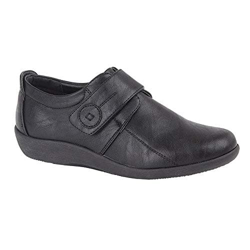 Image of Boulevard Touch Fastening Bar Shoe - Black, 8 UK, X Wide EE Fit