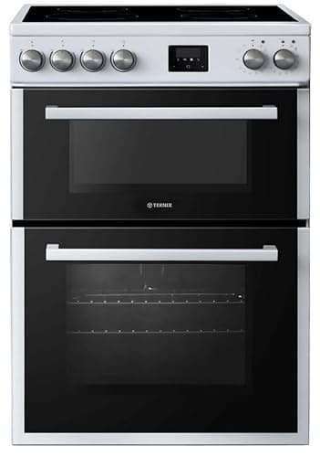 Image of Teknix TKED64W 60cm Ceramic Double Oven Electric Cooker - White