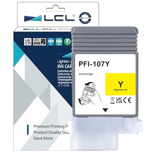 Image of LCL PFI-107 Yellow 130ml Ink Cartridge Replacement for Canon PPFI-107 PFI-107Y PFI107Y for Canon ImagePROGRAF iPF670 iPF680 iPF685 iPF770 iPF780 iPF785 (1 Pack)