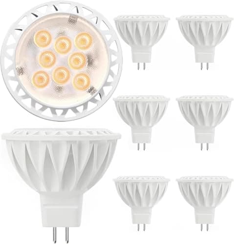 Image of GOHDLAMP MR16 LED Bulbs Warm White GU5.3 Spot Light Bulb 6 Pack,12V 5W 2700K MR16 LED Bulb 2Pin 50W Halogen Equivalent 450Lm 38° Beam Angle Lamp Non-Dimmable,for Landscape Recessed and Track Lighting