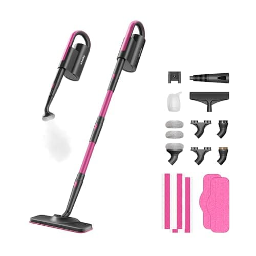 Image of Schenley Steam Mop with Detachable Handheld Steam Cleaner, 19-in-1 Multi-Purpose Steam Mop for Hard Floors, Tiles & Grout, Chemical-Free Cleaning, Fast 10s Heat-Up, 5m Power Cord