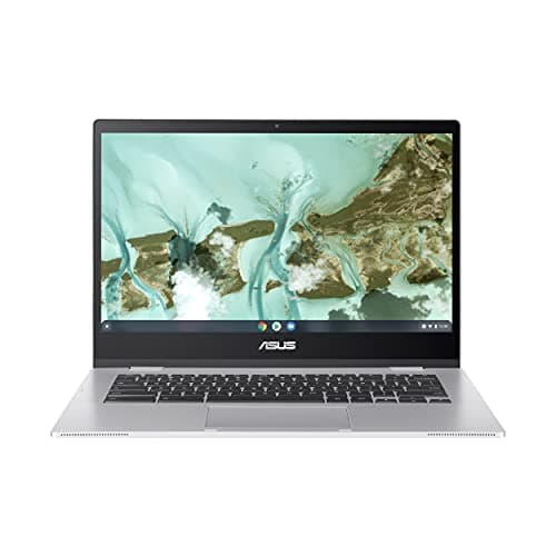Image of ASUS Chromebook CX1, 14" FHD, Intel® Celeron N4500 Processor, 64GB Storage, 4GB RAM, ChromeOS, Transparent Silver, CX1400CKA-AS44F