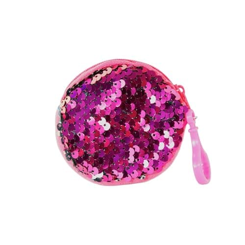 Image of Mini Sequin Coin Purses-Glitter Small Wallet Handbags Zipper Children Coin Purses with Round Hook for Women Birthday Party Favors Decoration Shopping