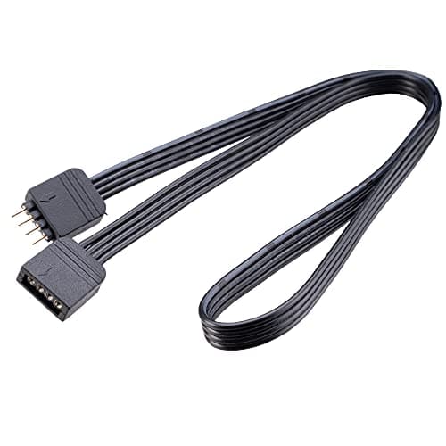 Image of Akasa LED Strip Light Extension Cable | 4-pin RGB male to female connectors | 50cm | AK-CBLD01-50BK