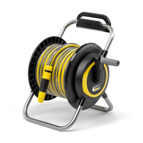 Image of Kärcher HR 4 40M Max Flexible Hose Carrier for Easy Wall Storage and Mobile Garden Use - Black