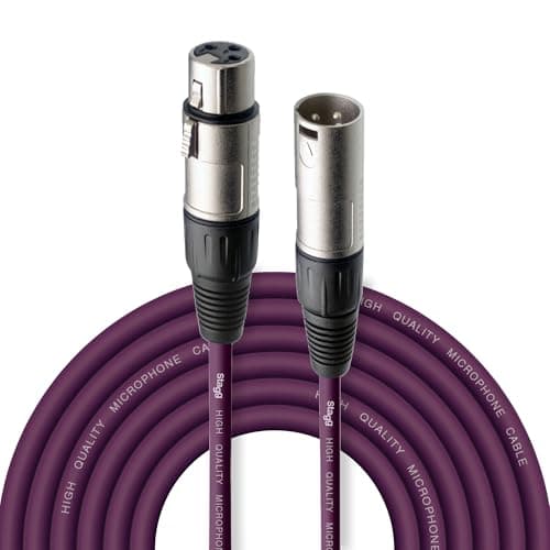 Image of Stagg SMC6 CPP 6 m XLR to XLR Microphone Cable - Purple