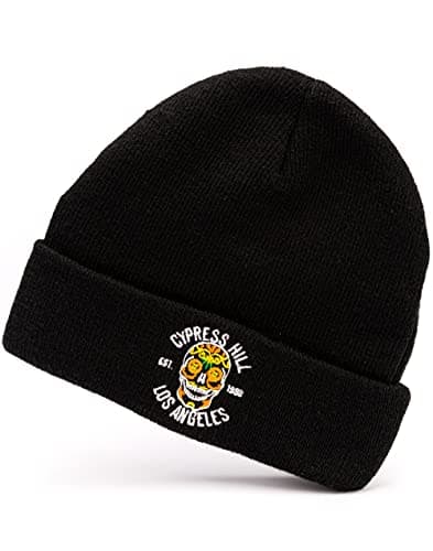 Image of Cypress Hill Beanie Hat for Men & Women | Unisex Black Soft Woolly LA Band Cap | Music Merchandise One Size Winter Hat One Size