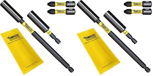 Image of 4 Piece SabreCut SCRK1 Magnetic 60mm and 152mm Professional Impact Bit Holders with 2 x 32mm PZ2 Screwdriver Impact Bits (Pack of 2)