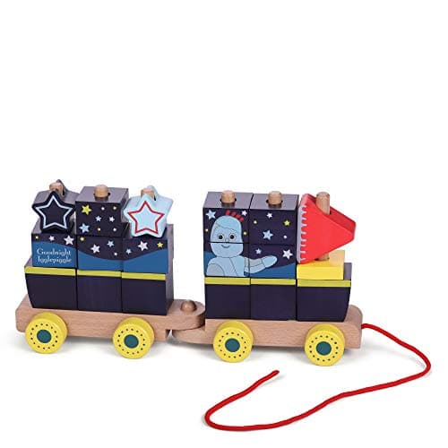 Image of In The Night Garden 1098 Wooden Stacking Pull-Along Train, Fun Educational Toy, Multicolour, 18 Months+