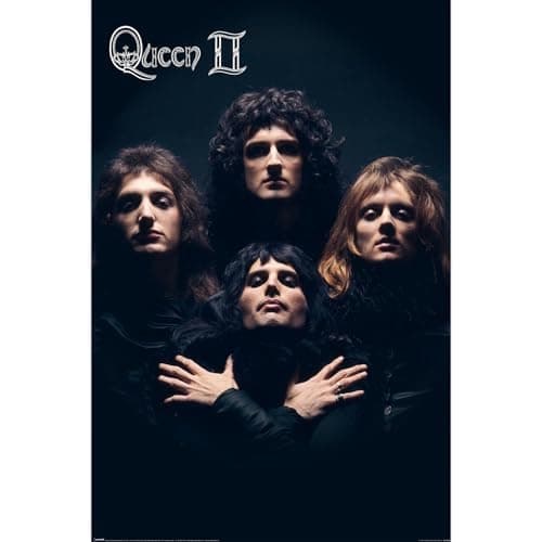 Image of Pyramid International Official Maxi Poster – Queen (Bohemian) | Decorative Wall Art | 61cm x 91.5cm Poster for Bedrooms, Dorms & Fans, Black