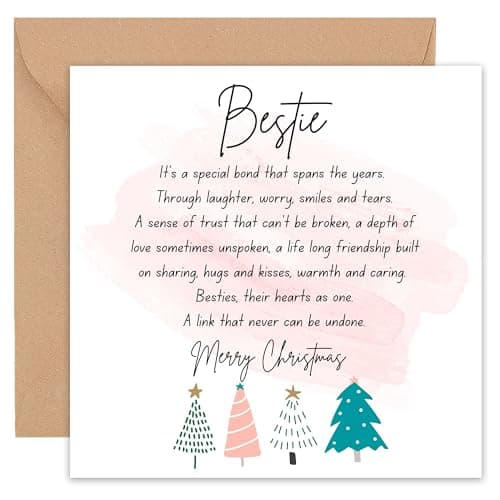 Image of Felbridge Studio - Best Friend Christmas Card - Special Friend Christmas card - Friendship Xmas Cards - Cute Gifts for Friends BFF - 14cm