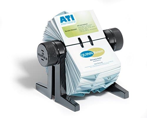 Image of Durable Visifix 2447/01 Cubo Business Card Index/Rotary/Holder - Black