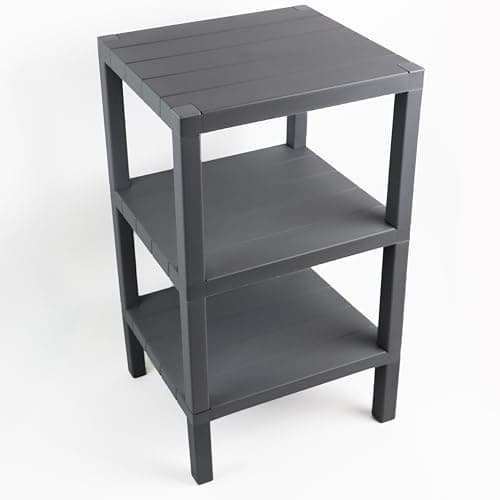 Image of DIVCHI 3 Tier Side End Table Nightstand Coffee Tables Storage Bedside Office Living Room Bedroom Small Narrow Space Sofa Table (Grey)
