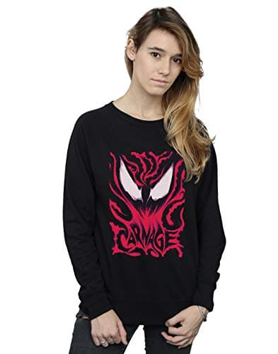 Image of Marvel Women's Venom Carnage Sweatshirt Black Small