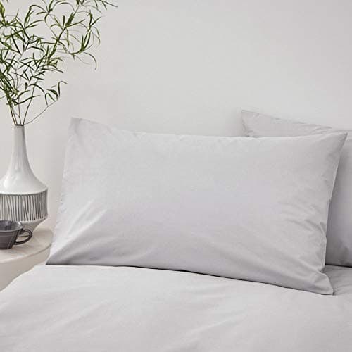 Image of Bianca 200 Thread Count Organic Cotton Standard Pillowcase Pair Silver