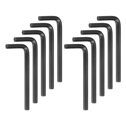 Image of sourcing map 10pcs Hex Key Wrench 7/32" L-Shape Hexagon SAE Wrenches Chrome Vanadium Steel Repairing Tool for Home Repair, Black