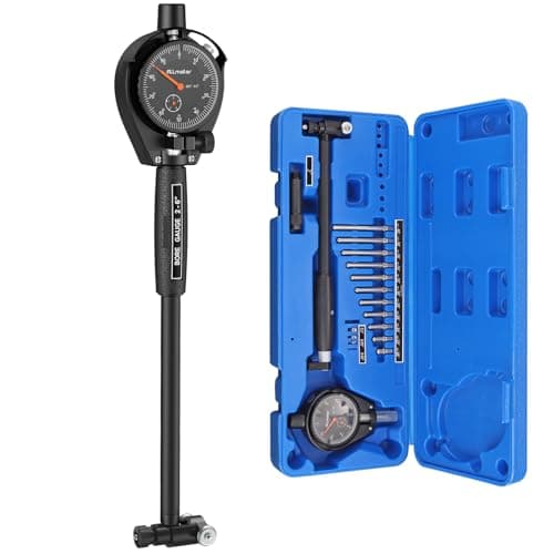 Image of ALLmeter Dial Bore Gauge,50-160mm Range,150 mm Depth,Engine Cylinder Measurement Dial Gauge 0.01mm Dial Indicator Internal Measure Cylinder Tool with Measuring Rod,11 Different Standard Probes