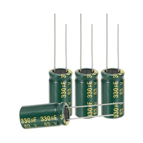Image of sourcing map 12Pcs Electrolytic Capacitor High Frequency 330UF 63V with Aluminum Radial Leads 10 x 20mm High Ripple Current Low Impedance