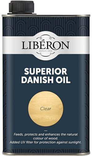 Image of Libéron Superior Danish Oil - Nourishes, Protects & Enhances Wood - UV Filter & Water-Resistant - Interior & Exterior Use - Satin Finish - Clear - 500ml