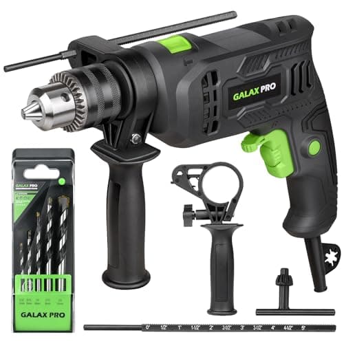 Image of GALAX PRO Hammer Drill, 600W Electic Corded Drill, 13mm Metal Chuck, 0-3000RPM, Powerful Variable Speed for Drilling in Wood, Soft Metals