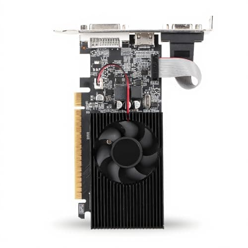 Image of GT 730 Graphics Card 128bit 4GB DDR3 Gaming Graphics Card with Cooling Fans, 16 PCI Express 2.0 DVI, VGA, HDML Plug and Play Computer Graphics Cards