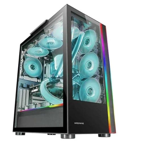 Image of Mars Gaming MC-ULTRA Black, Custom XXL E-ATX Gaming Tower, Dual ARGB LED Stripes, Dual Tempered Glass Windows, Dual Vertical Camera Structure