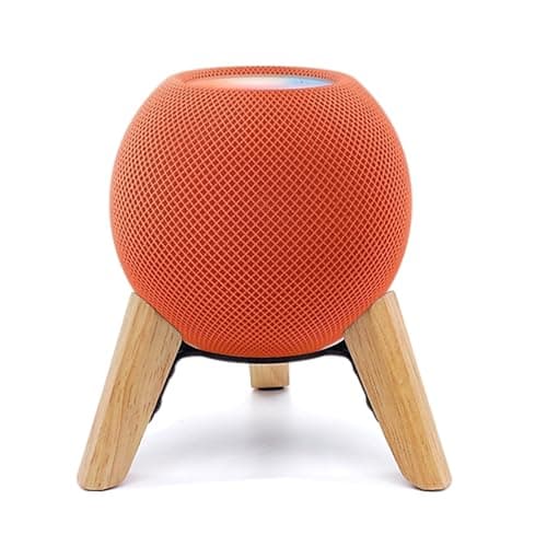 Image of yotommi Real Wood Stand for Homepod Mini,Wooden Tripod Mount with Metal Frame,Anti-Slip Safe Stable Wood Holder Compatible for Home pod Mini Speaker on Desk (white Oak)