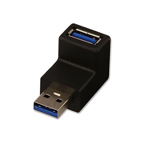 Image of LINDY USB 3.2 90 Degree Up Type A Male to Female Right Angle Adapter