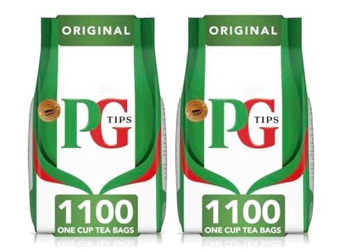 Image of PG Tips Original Tea, Food Solutions Big Pack, Black Tea, 1100 Tea Bags (2 Pack)