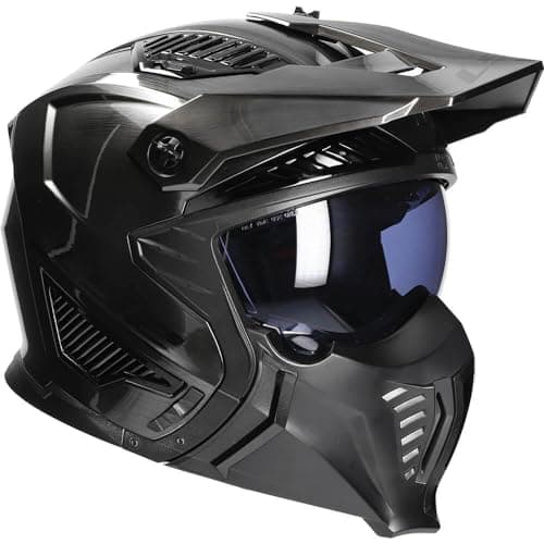 Image of LS2 Motorcycle Helmet OF606 DRIFTER JEANS TITANIUM - Open Faced With Removable Mask - XS (53-54cm)