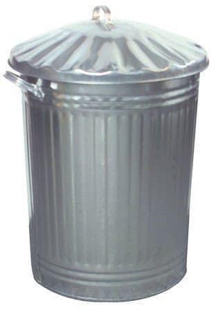 Image of Anything 4 Home 90L Galvanised Metal Rubbish Bin