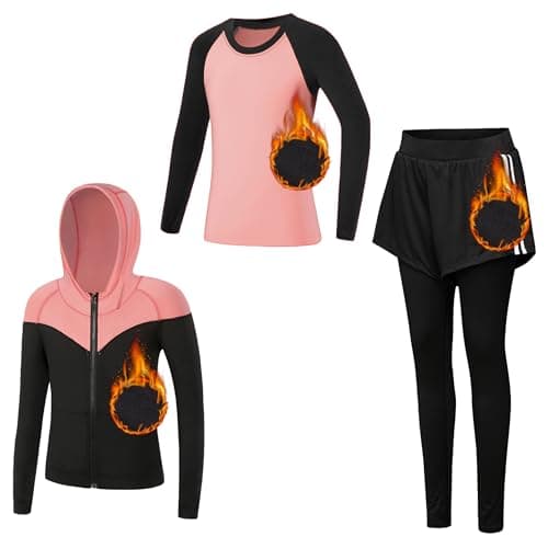 Image of Tancefair Kids Girls Tracksuit 3 pcs Fleece Outfit Girls Sports Jogging Set Sweatsuit Hoodie Jacket and Pants Sweatpants Activewear Set Age 3-14 Years (Please Choose One Size Smaller)