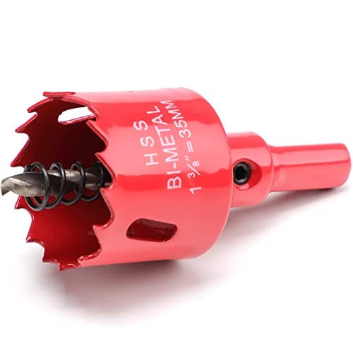 Image of 35mm Hole Saws Cutter, HSS Bi-Metal Drill Bit for Wood, Plastic, UPVC, Fiberglass and Plasterboard