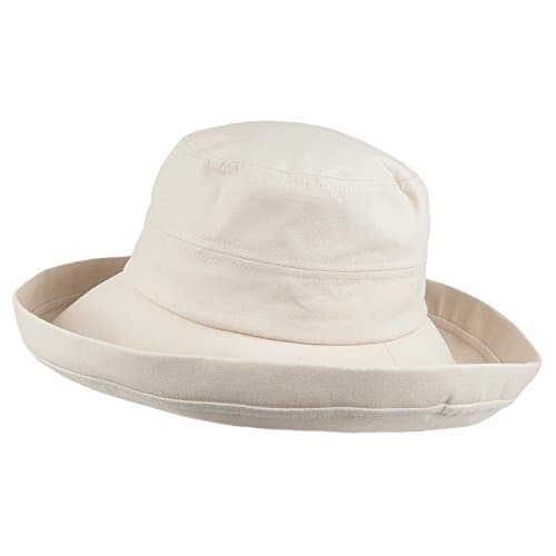 Image of Village Hats sur la tête Lily Linen-Cotton Packable Sun Hat - Sand M