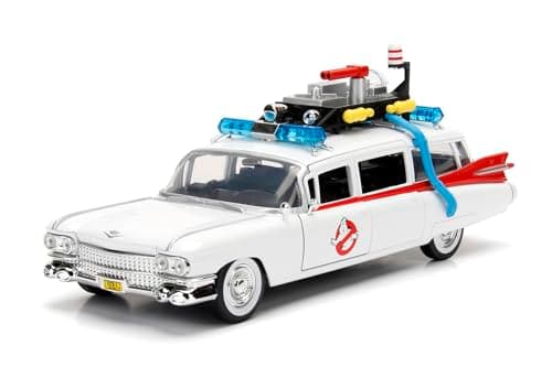 Image of Jada Ghostbusters ECTO-1 metal 1:24 diecast car, celebrating Ghostbusters this vehicle is suitable for play, collecting and as a gift