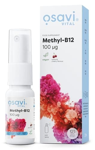 Image of Osavi Methyl–B12, 100 µg – 25 ml Oral Spray | Cherry Flavor | Supports Nervous System & Immune Function | Vitamin B12 for Energy Metabolism | Reduces Fatigue & Supports Red Blood Cell Formation