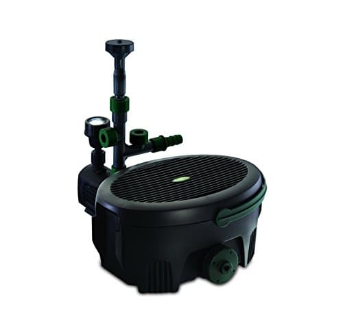 Image of Blagdon Inpond 6-in-1 9000 Easy Care Clean Pond Solution, 49.5w Pond Pump & Filter with UV Clarifier for Algae Control and Clear Water, LED Light, 4 Fountain Heads, for Ponds Up to 9,000L, Green