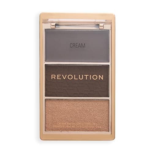 Image of Revolution The Bronze Icon, Highly Pigmented Bronzer Makeup Palette, Infused with Hyaluronic Acid for Glowing, Hydrated Skin, Cocoa Deep, 10g