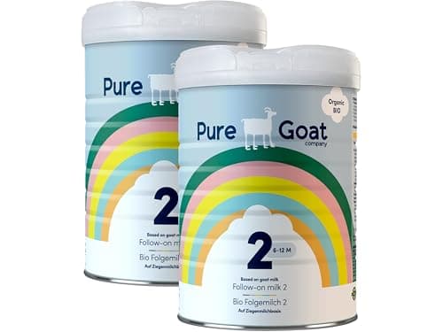 Image of Pure Goat Company Organic Follow-On Formula Stage 2 (6–12 Months) | Full-Cream Goat’s Milk, GOS Fibres, DHA & ARA | Palm Oil & Soy Free | Organic Certified Baby Milk Powder – 800g (Pack of 2)
