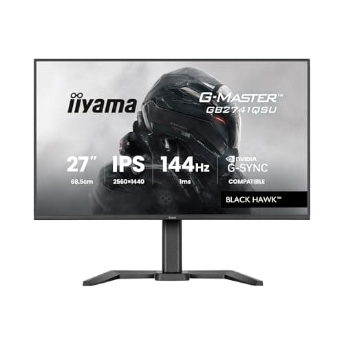 Image of iiyama G-Master GB2741QSU-B1 27 inch 144Hz QHD Gaming Display, 1ms (MPRT) IPS LCD with Adaptive Sync & G-Sync Compatible, 2560x1440, HDMI/DP, HAS