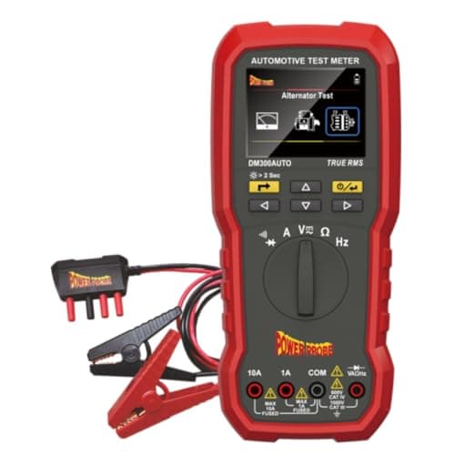Image of Power Probe DM300AUTO True-RMS Automotive Digital Multimeter, 1000V AC/DC Test Meter with In-Circuit Fuse Testing, 30A In-Line, Cranking & Alternator Tests