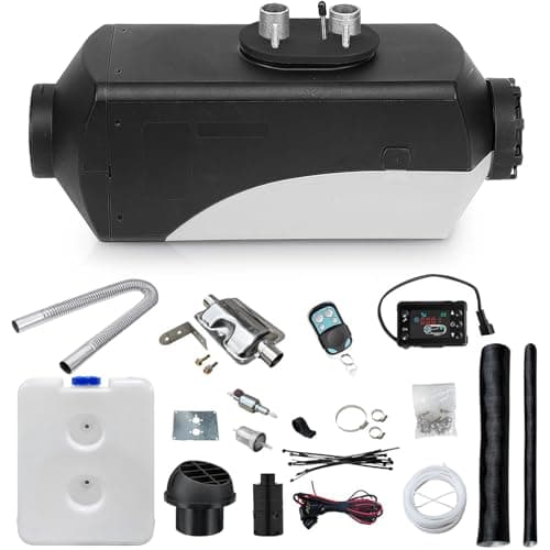 Image of 5KW / 8KW 12V Diesel Air Heater with LCD, Remote Control, Fuel Tank - Portable Night Parking Diesel Heater for Truck, Boat, Motorhome, Camping, Warehouse Heating (Colour C, 8KW)