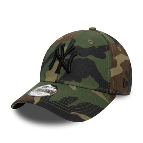 Image of New Era Boy's League Essential 940 New York Yankees Boys Cap, Woodland Camo, Jugend 6 - 10 Years UK