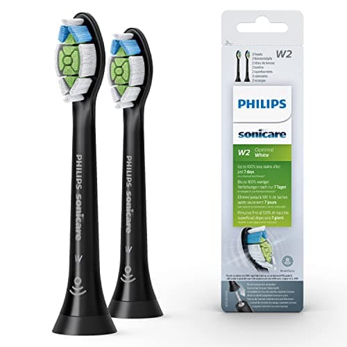 Image of Philips Sonicare Original W2 Optimal White Standard Sonic Toothbrush Heads- 2 Pack in Black (Model HX6062/13)