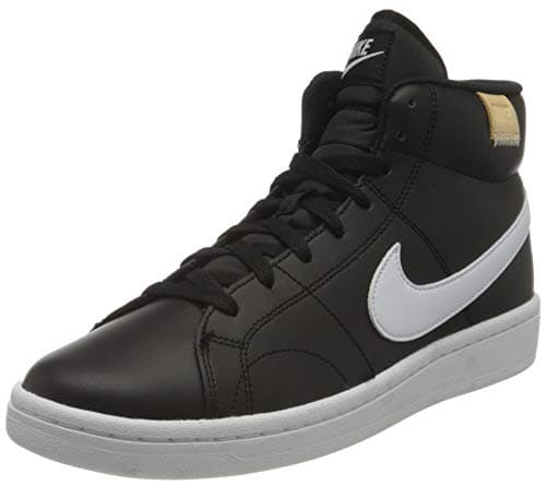 Image of NIKE Men's Court Royale 2 Mid Tennis Shoe, Black White Onyx, 11 UK