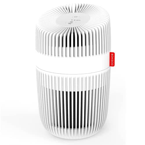 Image of Boneco P130 Air Purifier, Triple Action Purification, Removes Pollen, Smoke and Fine Dust, 360° Pre-Filter with HEPA Filtration, Ionizer and UV-C light, for Small Rooms up to 15m² – White