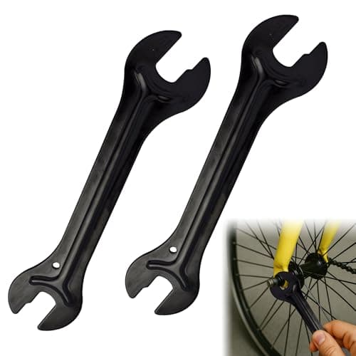 Image of Noenaeni 2PCS Bicycle Cone Spanner Hub Pedal Wrench 4 Size 13/14/15/16mm Carbon Steel Axle Hub Cone Wrench Open End Pedal Spanner Repair Tool for MTB Mountain Bike Cycling